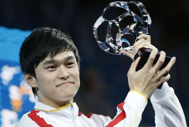 孫楊摘三金獲世游賽最佳運動員