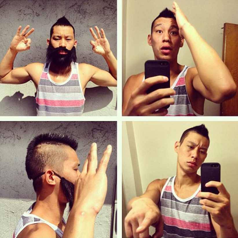 林書豪自扮哈登大鬍照惹數千球迷樂翻天