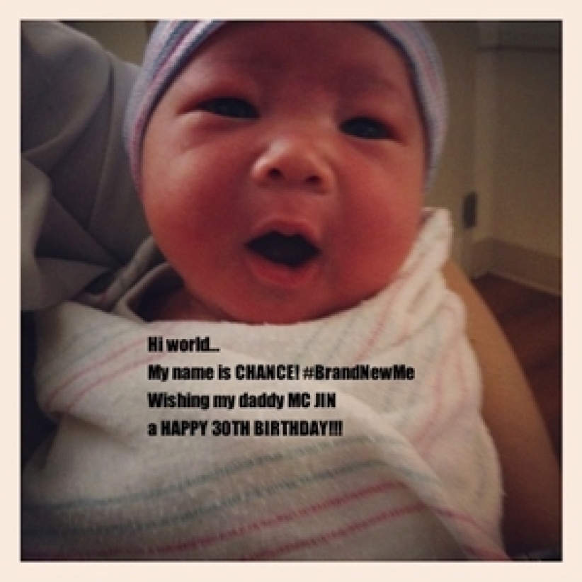 MC Jin荣升爸爸 儿子取名Chance