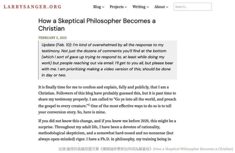 從懷疑到信仰 維基百科聯合創始人成為基督徒