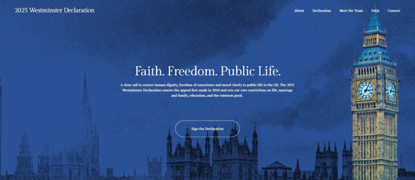 英國基督教領袖發布《2025威斯敏斯特宣言》