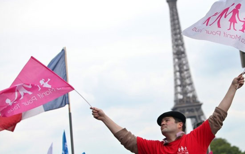 巴黎数十万人反对同性婚姻 法国面临分裂