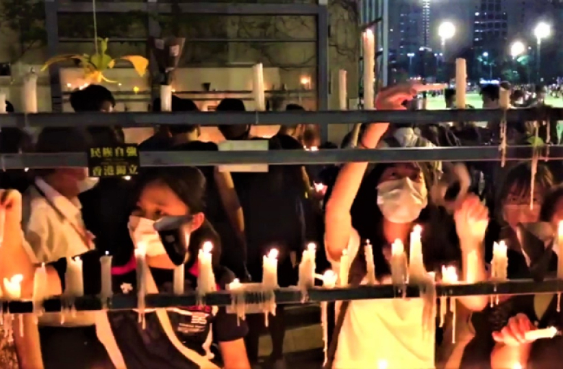 國安法壓港「六四」31周年悼念燭光遍地開花