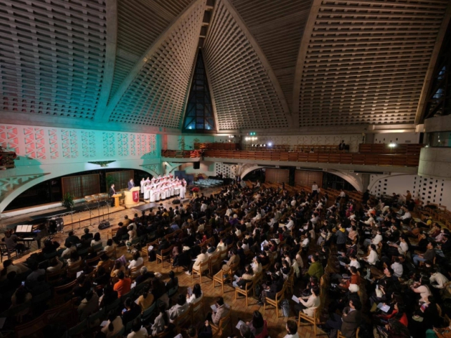 Why did God become man? Rev. Don Tang, 85, passionately preaches the gospel message at the Asian Evangelistic Crusade in Singapore.