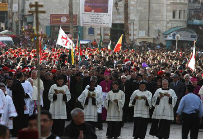 數萬人在耶穌誕生地伯利恆迎聖誕