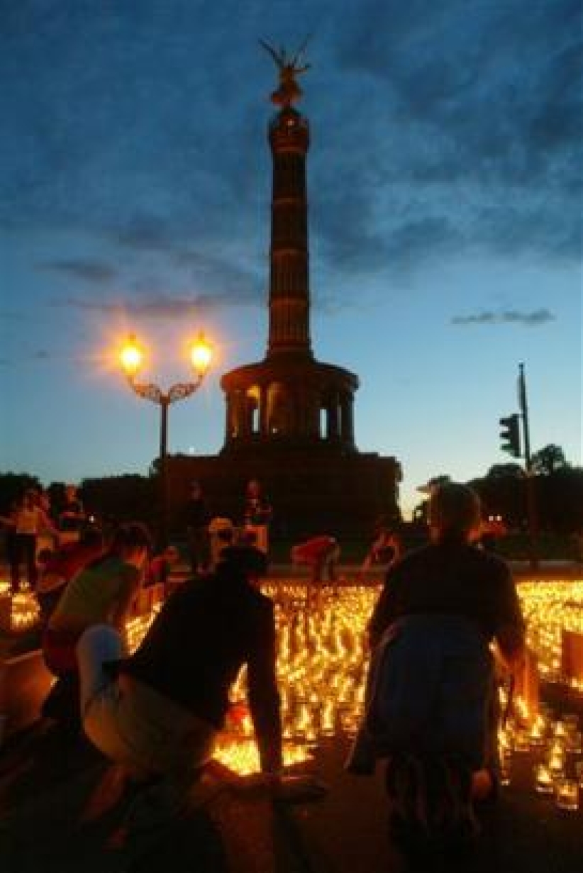 100萬支蠟燭為貧困兒童燃點在柏林