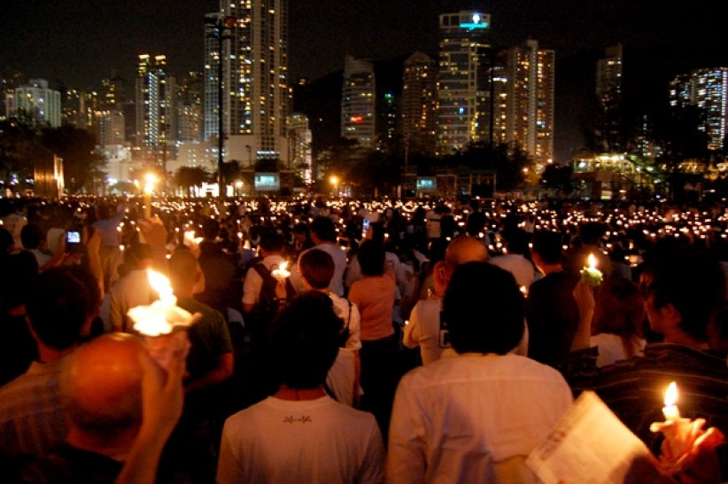 六四廿週年 維園燭光不熄