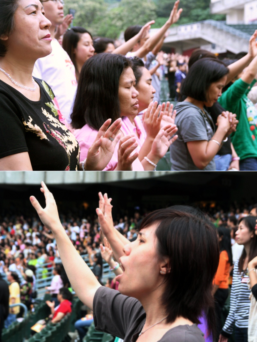 香港大球場全球禱告日　二萬信徒合一禱告（圖輯）