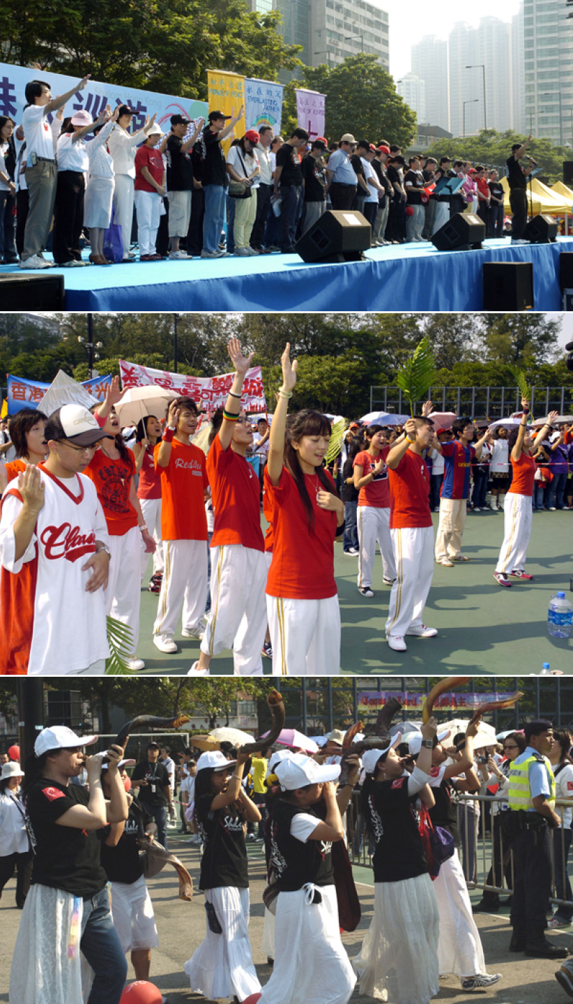 近萬信徒維園宣誓 立志服侍貧窮人 ——心愛香港大巡遊圖輯（一）