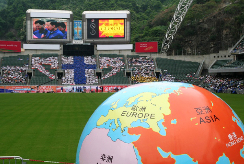 香港大球場全球禱告日　二萬信徒合一禱告（圖輯）