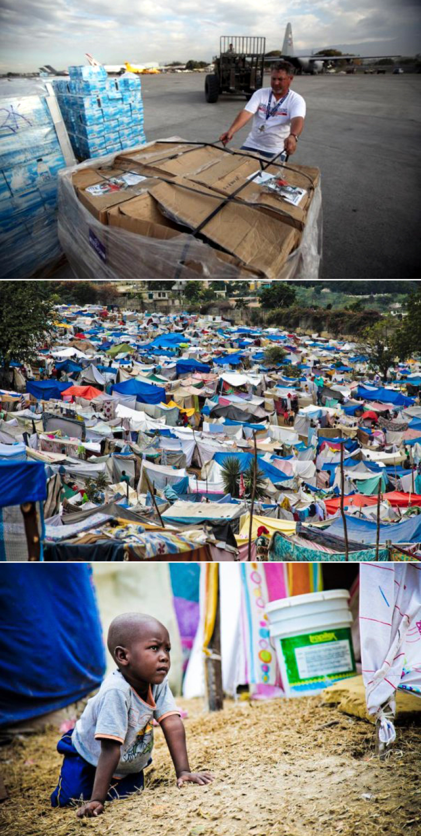 慈福行动最新消息 海地救援现场图片速递 