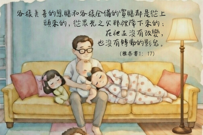 【守護家庭365】常常喜樂,各樣美善的恩賜和各樣全備的賞賜都是從上頭來的