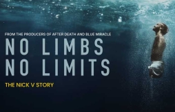 力克·胡哲(Nick Vujicic)的首部傳記紀錄片《人生不設限:力克·胡哲的故事》(No Limbs, No Limits: The Nick V Story)宣傳圖