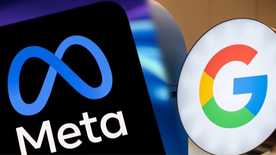 Meta 與 Google 標誌（示意圖）
