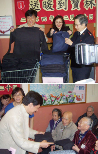 成龍送暖到「救世軍寳林長者之家」