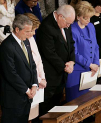 布殊就職慶祝活動在國家大教堂以祈禱禮拜結束