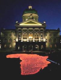 8000根蠟燭燃亮瑞士 傳遞世界關懷非洲愛滋之情