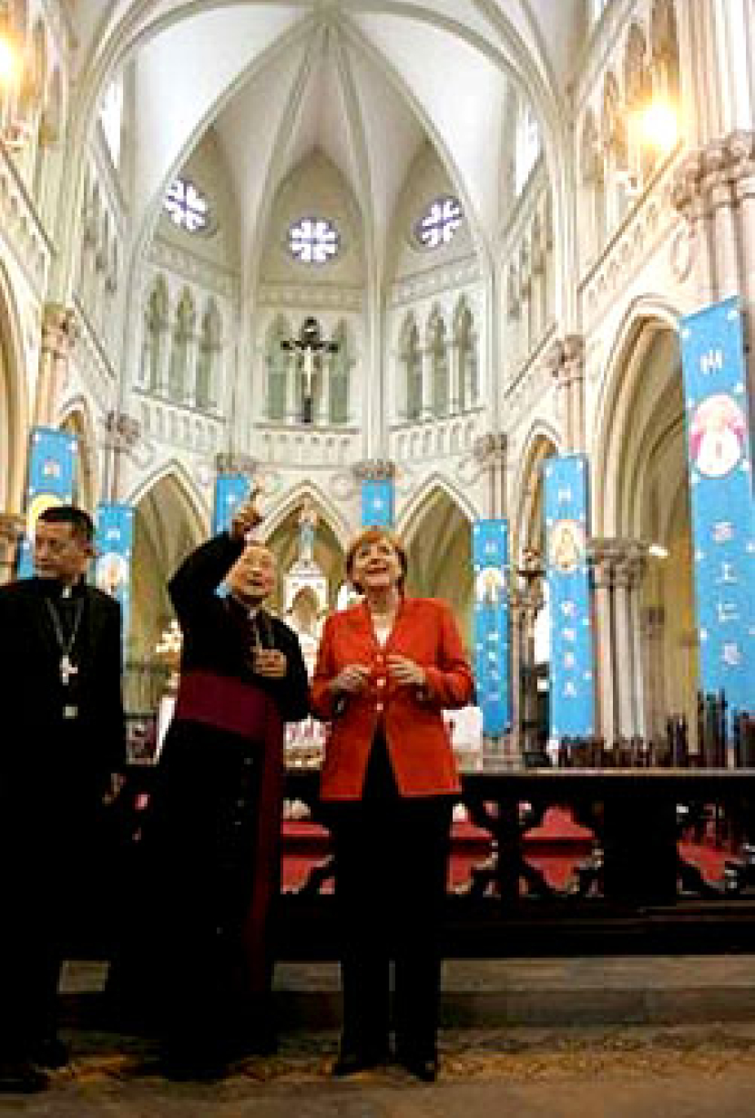 默克爾結束中國行:相信宗教自由將在國外督促下改善