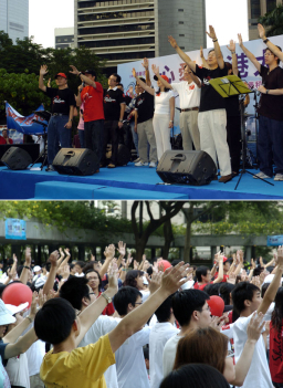 遮打花園敬拜馬拉松 宣告耶穌愛香港——心愛香港大巡遊圖輯（三）