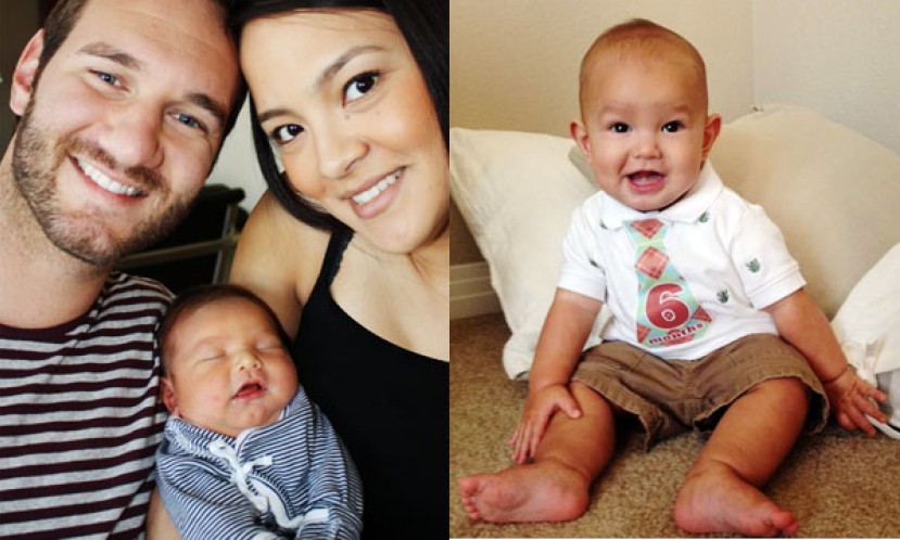 力克胡哲半歲兒子Kiyoshi 第一次叫「媽媽」