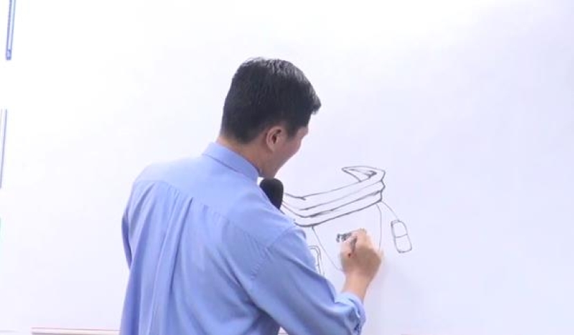 多才傳道人蔡頌輝即場發揮 以信仰漫畫講道