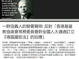 信義人聯署反對協進會默認港版國安法