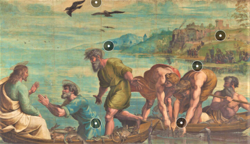 7幅文藝復興名畫3D復修 「捕魚神蹟」飛鳥啄食清晰見