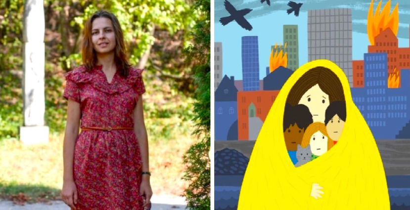 烏克蘭女畫家攜子逃亡 設計emoji促關注人道危機