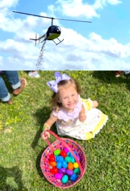 美國教堂創舉！直升機空投千隻彩蛋紀念復活節