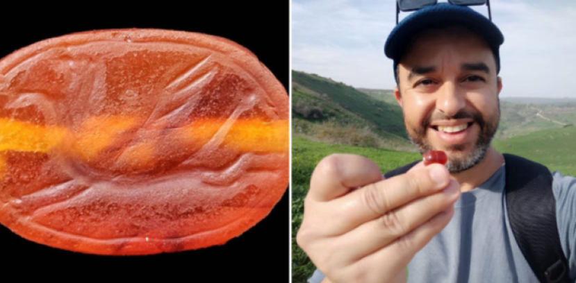 以色列徒步旅行者 發現罕見2800年聖甲蟲印章