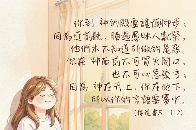 【守護家庭365】謹慎腳步，言語寡少