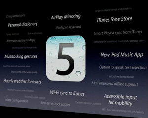 iOS 5蘋果作業系統升級版推出