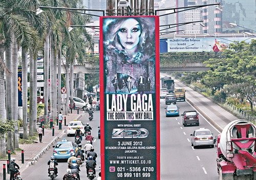 Lady Gaga印尼演唱會遭反對而取消