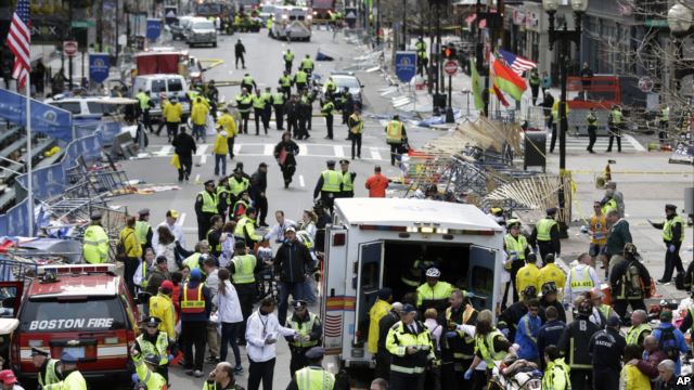 波士頓馬拉松爆炸 二人死亡 數十受傷