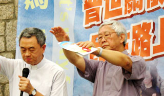 天主教陳日君樞機表明參與佔中 預左被拉