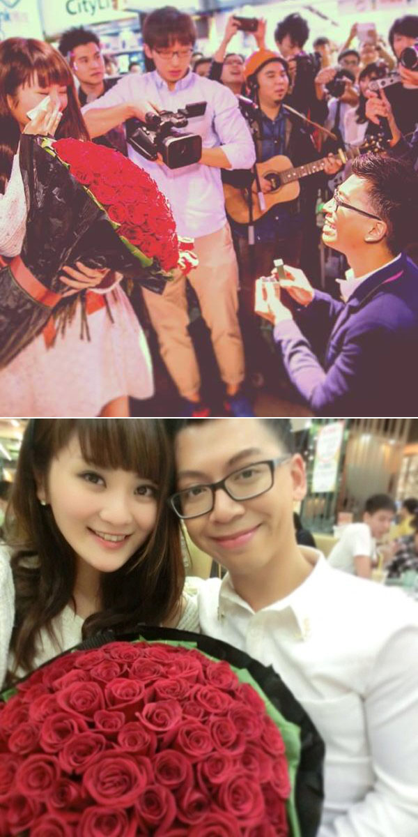 男友旺角街頭求婚 裕美最美婚紗照幸福滿溢